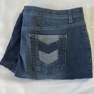 Faded Glory Dark Blue Denim Shorts, Size 20W